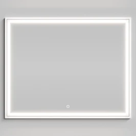 Зеркало Лайт 100, белый глянец