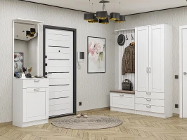 Готовая прихожая Стиль-04 White Silk Белый