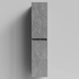 Пенал Бест 30 (2 двери) подвесной, Мрамор Серый софт тач ПВХ 4044-1, правый