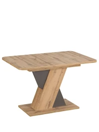 Стол обеденный BRIDGE 120-160/80 (корпус дуб вотан, Вольфрам)