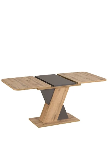 Стол обеденный BRIDGE 120-160/80 (корпус дуб вотан, Вольфрам)