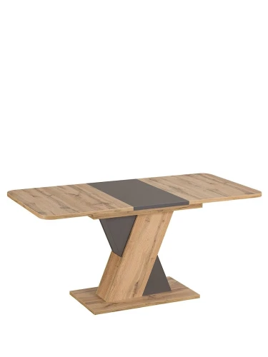 Стол обеденный BRIDGE 120-160/80 (корпус дуб вотан, Вольфрам)