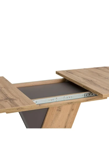 Стол обеденный BRIDGE 120-160/80 (корпус дуб вотан, Вольфрам)