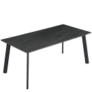 DT308 Стол обеденный Austrilia sand black, 180*90*75, керамич. столешница, основание металл черный