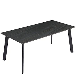 DT308 Стол обеденный Austrilia sand black, 180*90*75, керамич. столешница, основание металл черный