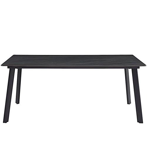 DT308 Стол обеденный Austrilia sand black, 180*90*75, керамич. столешница, основание металл черный