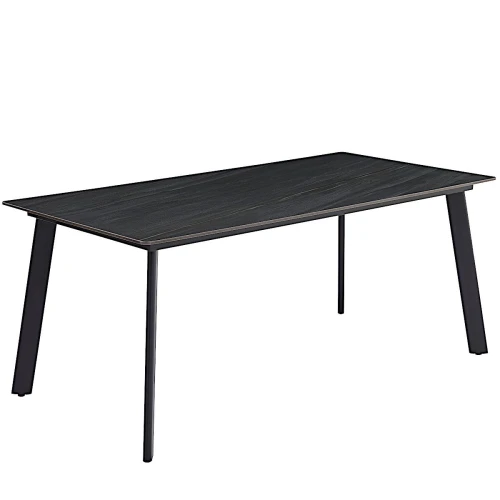 DT308 Стол обеденный Austrilia sand black, 180*90*75, керамич. столешница, основание металл черный