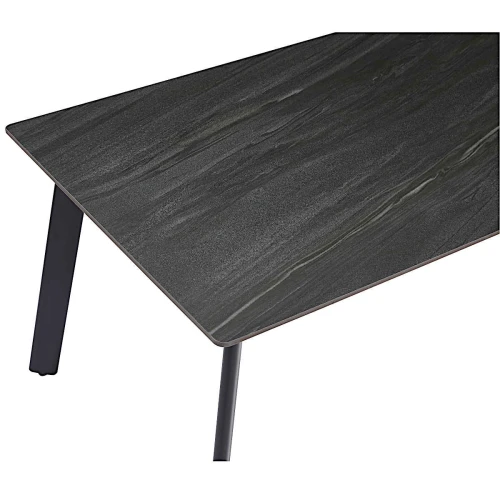 DT308 Стол обеденный Austrilia sand black, 180*90*75, керамич. столешница, основание металл черный