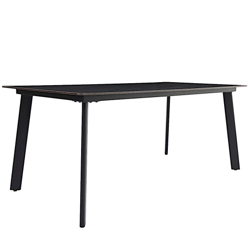 DT308 Стол обеденный Austrilia sand black, 180*90*75, керамич. столешница, основание металл черный