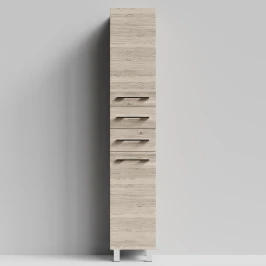 Пенал Мальта 35 напольный, Дубослив ореховый светлый ПВХ 3445, правый