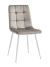 DC209 Стул мягкий, МОККО#G62-13 велюр, каркас металл белый КРУГЛЫЙ