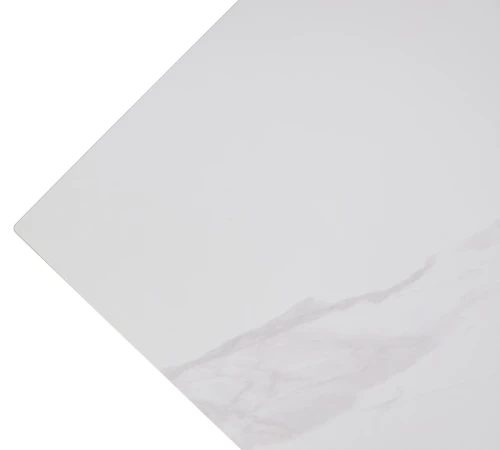 Стол НЕО-2 115 MATTE БЕЛЫЙ МРАМОР, керамика / Черный каркас, М-City