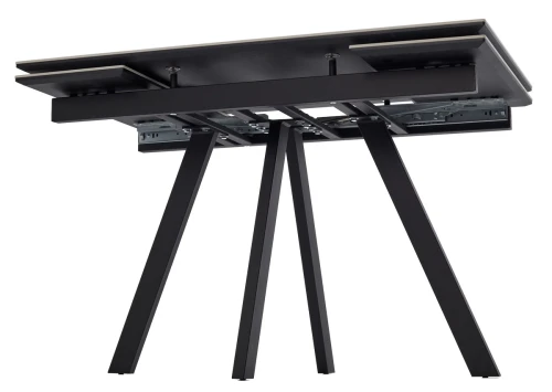 Стол НЕО-2 115 MATTE БЕЛЫЙ МРАМОР, керамика / Черный каркас, М-City