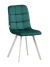 C919/DC809 Стул мягкий, ИЗУМРУД#h56 велюр, каркас металл белый КВАДРАТ