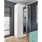 Распашной шкаф с зеркалом Мадрид 1.2, белый Распашной шкаф с зеркалом Мадрид 1.2, белый