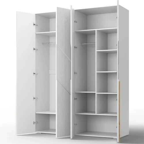 Спальня «Оливия» КМК 0971, белый/ясень белый текстурный