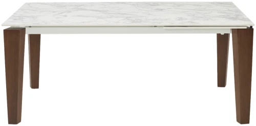 Стол ESMIR 160 MATTE ARABESCATO SOLID CERAMIC/ орех, ®DISAUR