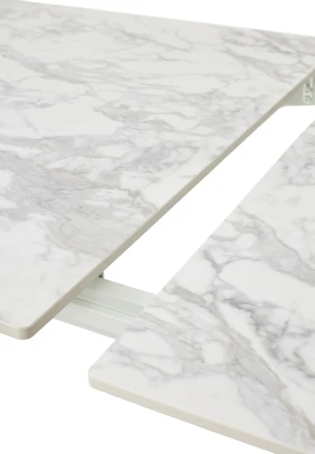 Стол ESMIR 160 MATTE ARABESCATO SOLID CERAMIC/ орех, ®DISAUR