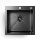 Кухонная мойка из нержавейки BLANTEK FS-5050HN Honeycomb Nano black ECO