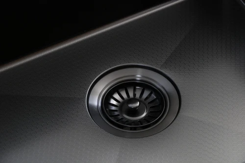 Кухонная мойка из нержавейки BLANTEK FS-5050HN Honeycomb Nano black ECO