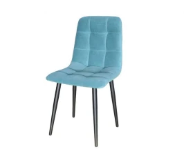 Стул Х / черный /велюр бирюзовый