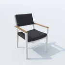 Стул BONTA антрацит - белый каркас