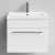 Тумба Элис 50 подвесной, 1 ящик, Белый глянец ПВХ Vodok с раковиной в комплекте