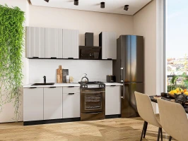 Кухонный гарнитур Евро Лайн-06 Агат-Graphite