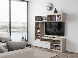 Гостиная Берген-01 Белый глянец