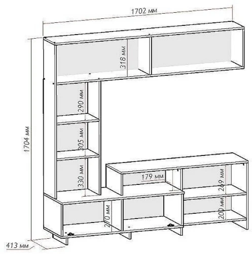 Гостиная Берген-01 Белый глянец