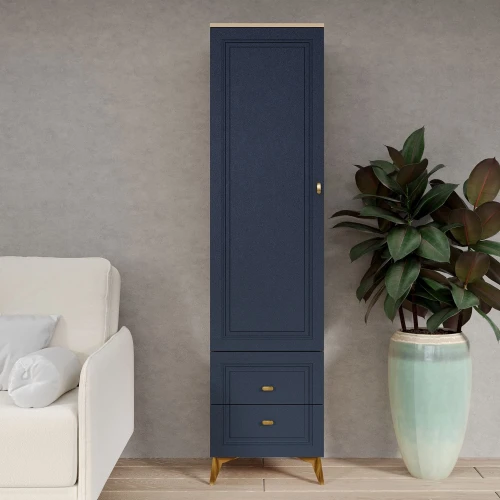 Шкаф-пенал Вега Сапфир, темно-синий