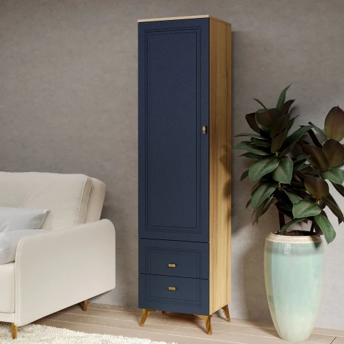 Шкаф-пенал Вега Сапфир, темно-синий