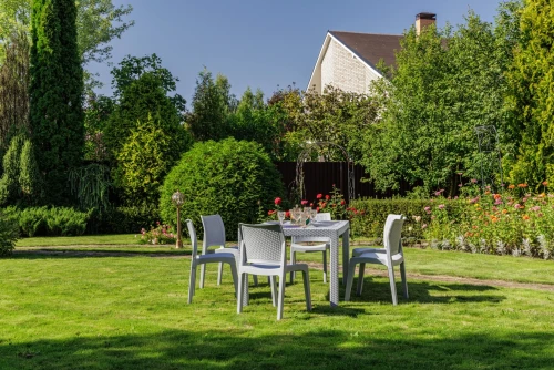 Обеденный комплект JULY M светло-серый