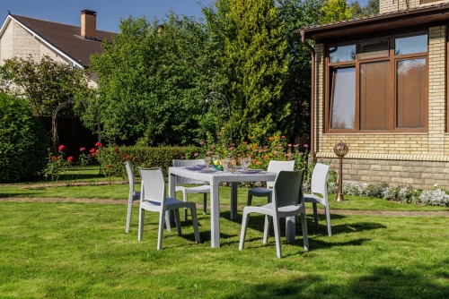 Обеденный комплект JULY M светло-серый