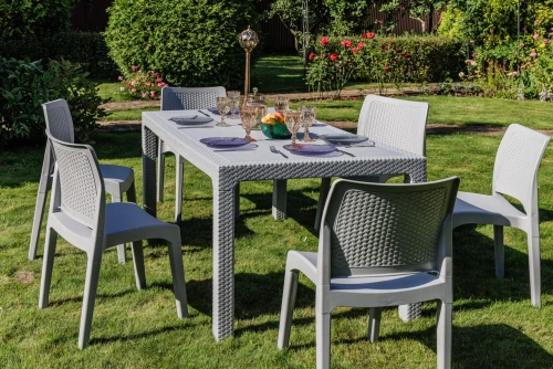 Обеденный комплект JULY M светло-серый