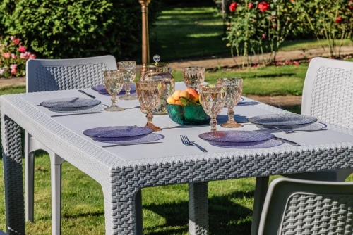 Обеденный комплект JULY M светло-серый