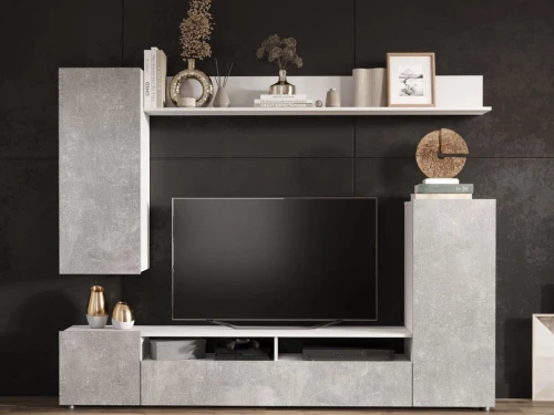 Стенка «Нео», Белый/Ателье светлый