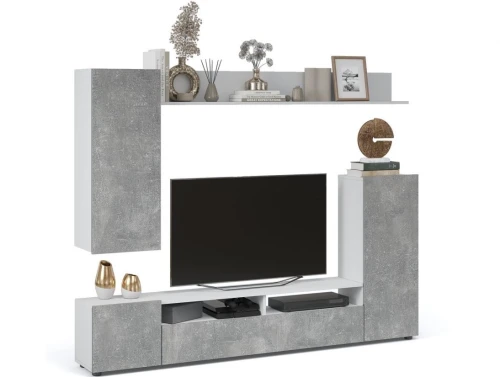 Стенка «Нео», Белый/Ателье светлый