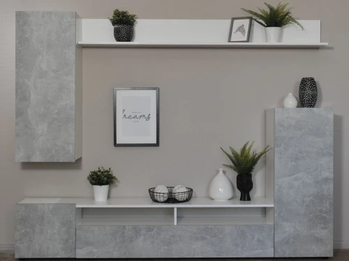 Стенка «Нео», Белый/Ателье светлый