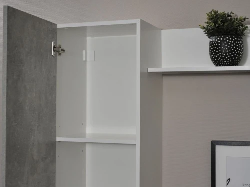 Стенка «Нео», Белый/Ателье светлый