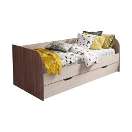 Кровать Балли двухспальная ( 1932х725х950) ясень шимо светлый/ясень шимо темный