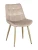 DC705 Стул мягкий, БЕЖЕВЫЙ#G62-03 велюр, каркас металл шампань