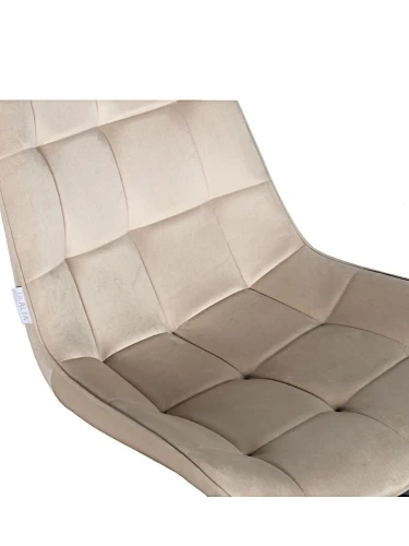 DC705 Стул мягкий, БЕЖЕВЫЙ#G62-03 велюр, каркас металл шампань