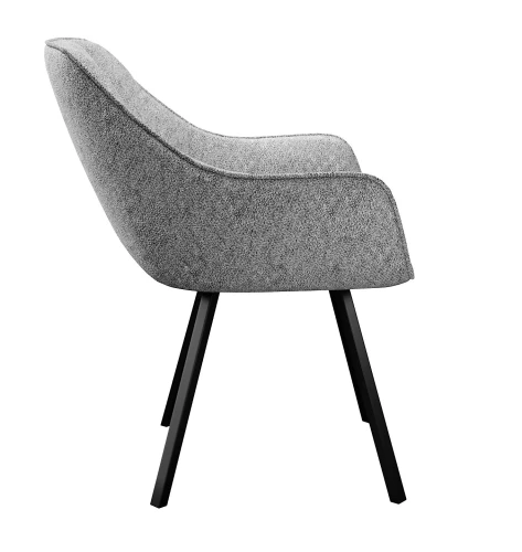 Стул DikLine 252 М поворотный, NS10 GREY, ножки черные