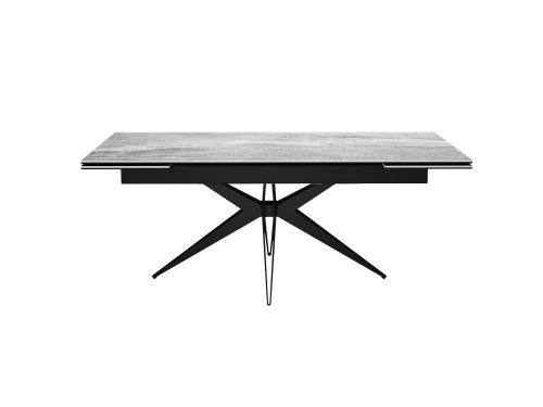 Стол DikLine KW160 мрамор С31 (керамика серая глянец)/опоры черные