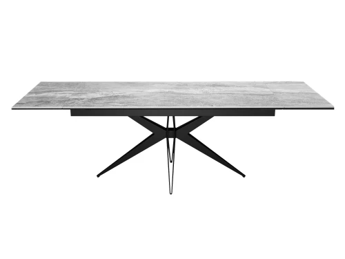 Стол DikLine KW160 мрамор С31 (керамика серая глянец)/опоры черные