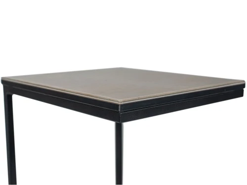 Стол М86 ДП1-03-04 340*300*610 фотопечать «Камень бежевый», черный матовый