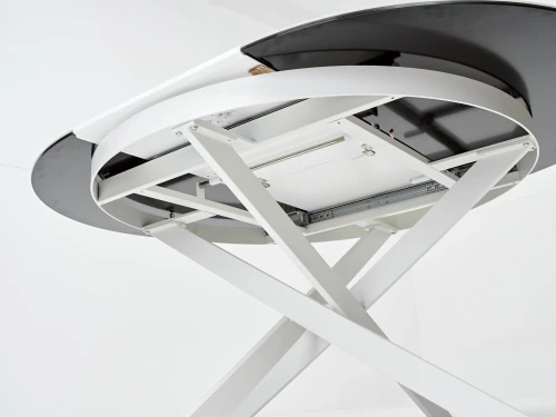 Стол TRENTO 120 HIGH GLOSS STATUARIO Белый мрамор глянцевый, керамика/ белый каркас, ®DISAUR