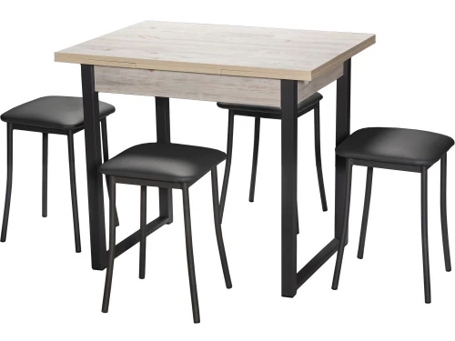 Стол М102 «Алан» ДП1-01-11 900(1200)(1500)*670, ЛДСП:Наоми, Н/стола (Графит)