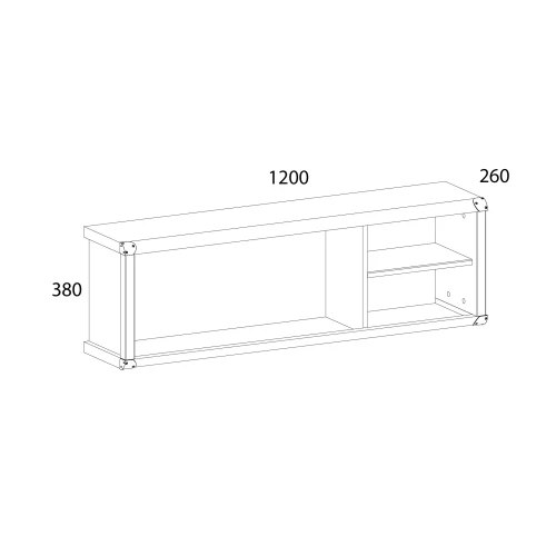 Полка навесная 3N, MAGELLAN, цвет Сосна винтаж